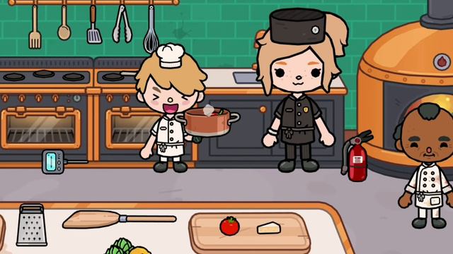 Работаем в ресторане с братом 24 часа//официанты и повара//Toca Cloud смотреть онлайн