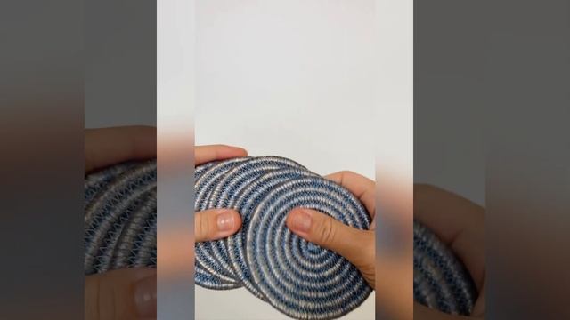 Блестяще - голубая подставка под кружки 5 шт, диаметр 10 см #coaster #длякухни смотреть онлайн