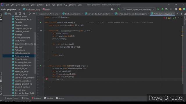 Given integer return a prefix sum of an array | #developer #java #dsa #developmentprojects смотреть онлайн
