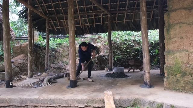 Harvest Vegetables And Take Care Of The Garden | Finishing The Kitchen Roof, Handle Column Footing
