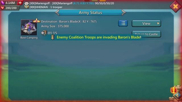 Lords Mobile - No macro and bots. Baron gameplay. XIX vs KMD. Piloting King Haji account смотреть онлайн