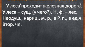 Морфологический разбор имени существительного