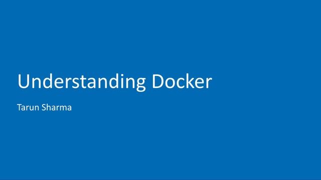 Docker Introduction #01 смотреть онлайн