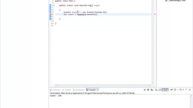 การเขียนโปรแกรมด้วยภาษา JAVA (4)- int , keyboard input смотреть онлайн