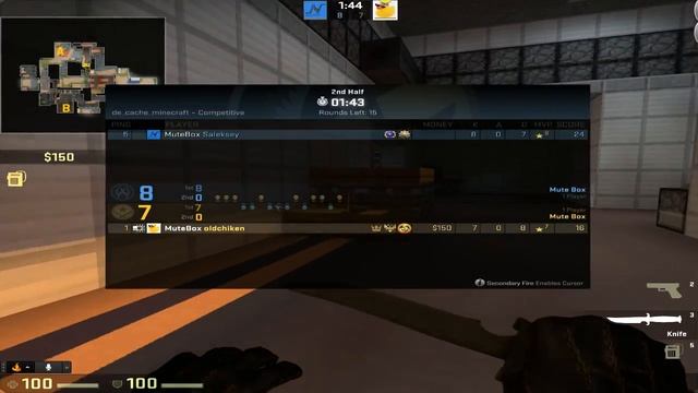 csgo de_cache_minecraft 1x1 w/ Salex смотреть онлайн