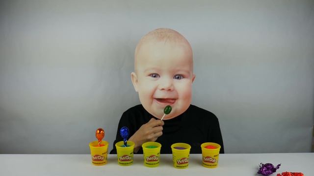 Baby Kid Takes Lollipops to Learn Colors with Finger Family Kid Songs смотреть онлайн