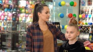 Идеальный пучок гимнастки | Прическа на соревнования