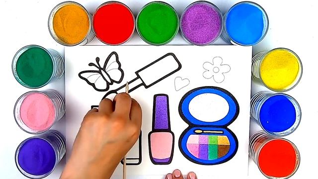 Косметика Рисование Песком / Colored sand painting cosmetic смотреть онлайн