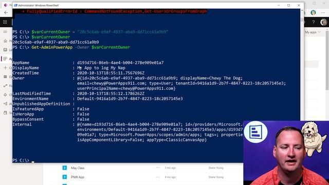 Power Apps change the app owner with PowerShell смотреть онлайн