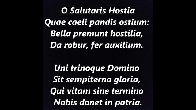 O Salutaris Hostia O SAVING VICTIM SACRIFICE hymn lyrics words text Feast Corpus Christi Hour Lauds смотреть онлайн