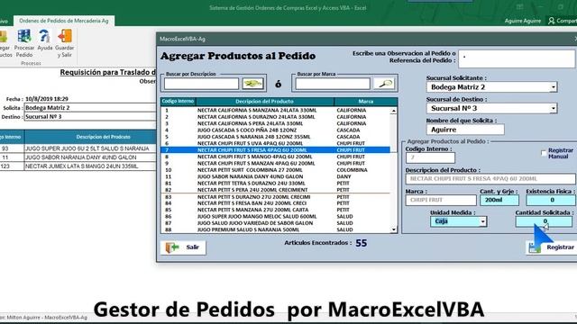 Gestor de Orden de Pedido u Ordenes de Compras en Excel y Access VBA - MacroExcelVBA-Ag смотреть онлайн