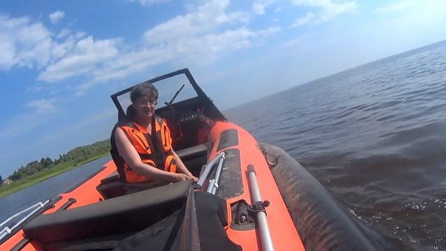экспедиционный СВП Бриз 520 22SR с моторами HONDA для ЦМИ МГУ видео 2 / Hovercraft Breeze смотреть онлайн