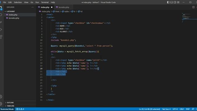Cara membuat Check All Checkbox pada table HTML dengan JQUERY, MYSQL dan PHP смотреть онлайн