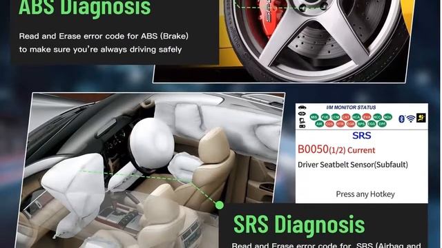 INNOVA 6100P OBD2 Scanner ABS SRS Transmission смотреть онлайн