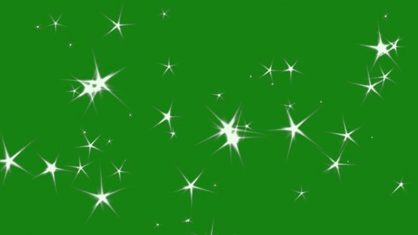 Green Screen Stars Animation Effect Overlay Chromakey 3D Футаж Звезды Искры Эффект хромакей