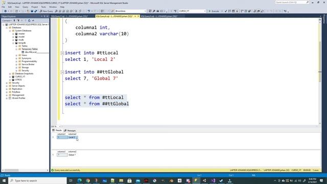 Aprendiendo Microsoft SQL Server - 039 - Tablas Temporales - Variantes смотреть онлайн
