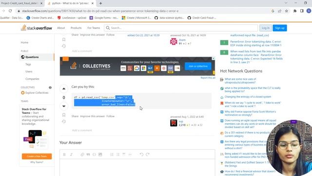 Credit Card Fraud Detection : Working with data | Part 3 | Python | Shambhavi gupta смотреть онлайн