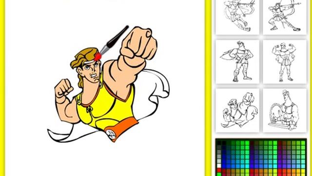 Hercules Coloring Page (Геркулес раскраска) - прохождение игры смотреть онлайн