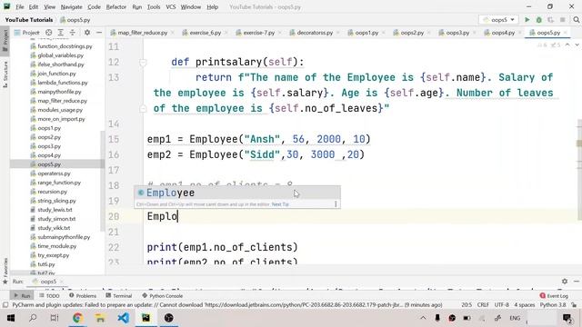 Classmethods in Python (OOPs) | Python for Absolute Beginners in English | #55 смотреть онлайн