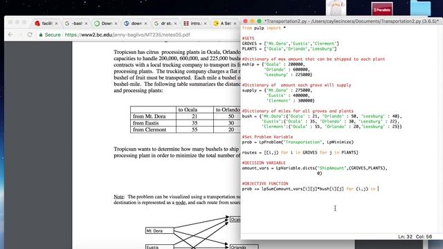 TRANSPORTATION PROBLEM with PuLP in PYTHON смотреть онлайн