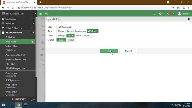 How to block a website on Fortigate Firewall смотреть онлайн