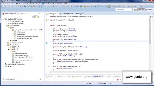 Spring MVC Tutorials 20 - Form Validations 04 (@Pattern, @Past, @Max and some more...) смотреть онлайн