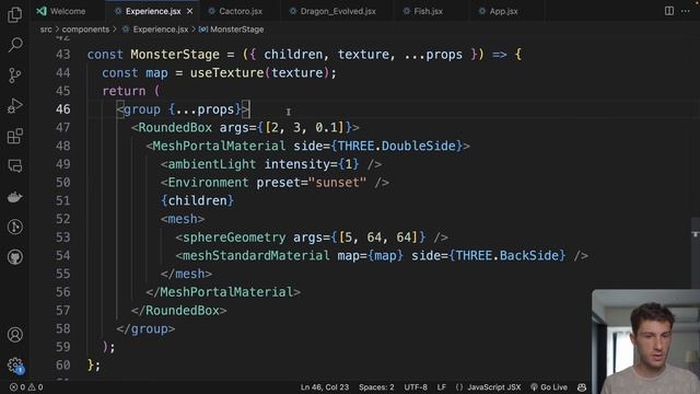 React Three Fiber Tutorial - Mesh Portal Material смотреть онлайн