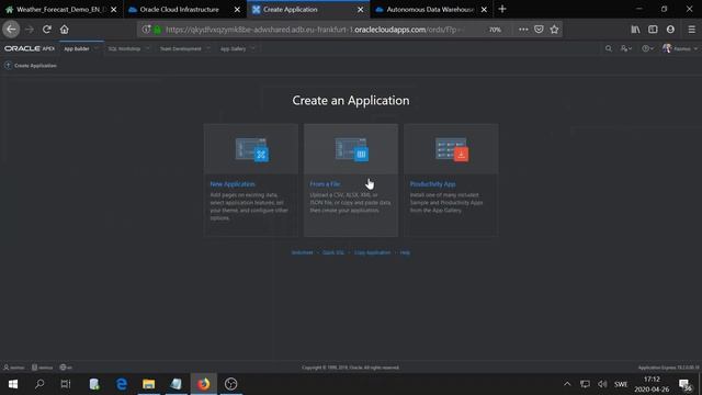Oracle APEX and OAC - Part 3: Create an application quickly with embedded analytics dashboards смотреть онлайн