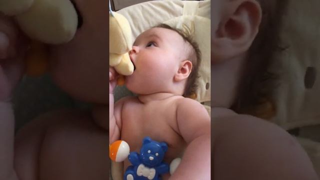Виброкачели, когда сажать ребёнка. Богдану 5 месяцев изучаем игрушки? смотреть онлайн
