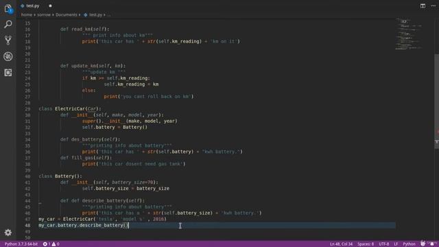 Class parent and child part2 making battery class | Python and Django смотреть онлайн