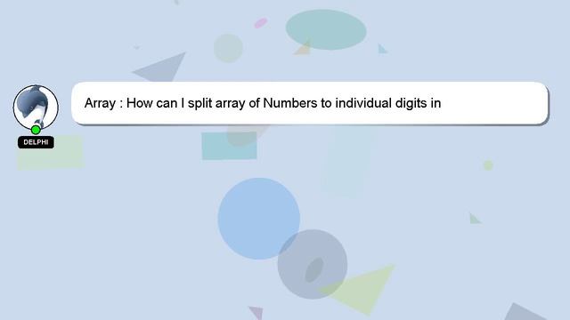 Array : How can I split array of Numbers to individual digits in JavaScript? смотреть онлайн