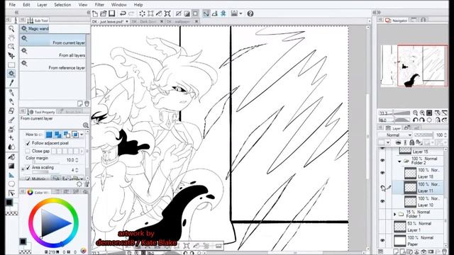 DK - Gust leave (Art Timelapse) in manga studio 5 смотреть онлайн