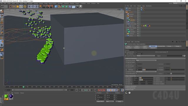 X-Particles & Dynamics with target object ( CINEMA 4D TUTORIAL ) ❤️ C4D4U смотреть онлайн