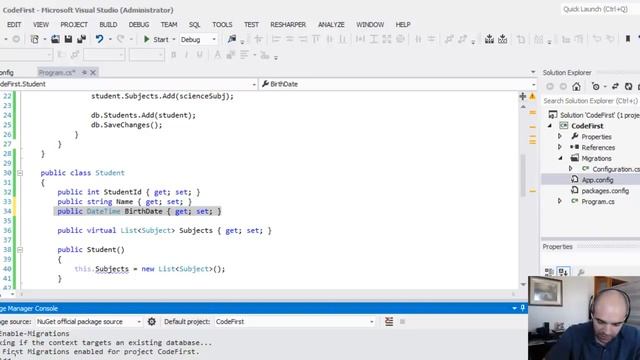 Entity Framework 5.0 - Code First Migrations - How to update a database schema Part 2 of 2 смотреть онлайн