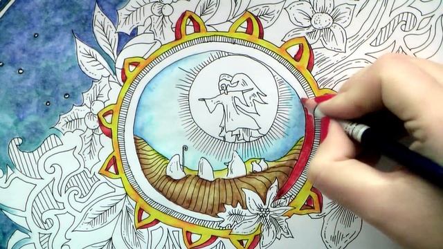 Colouring 'The Magical Christmas' First Noel / Раскраска-антистресс "Магия рождества" смотреть онлайн