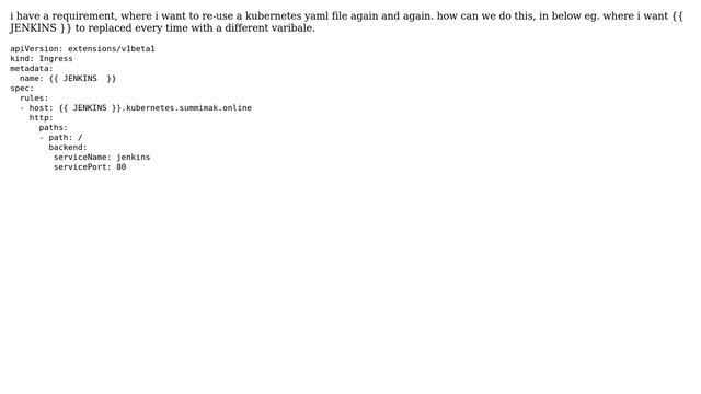 Unix & Linux: kubernetes yaml file re-use смотреть онлайн