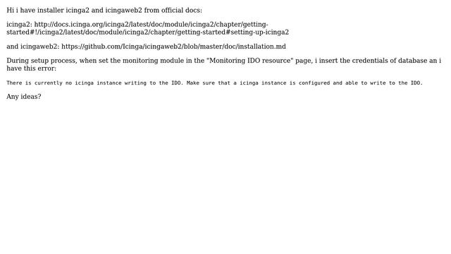 DevOps & SysAdmins: There is currently no icinga instance writing to the IDO (2 Solutions!!) смотреть онлайн