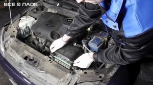 Замена воздушного фильтра. Лада Калина (Lada Kalina - AvtoVAZ)