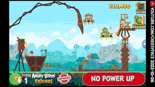 Angry Birds Friends Level 1 Tournament 1143 Improved Score NO Power UP Walkthrough смотреть онлайн