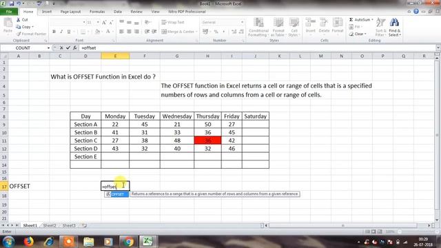 How to use OFFSET Function in Excel смотреть онлайн