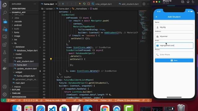 @12 SQLite Database in Flutter (Student Database Part 11) смотреть онлайн