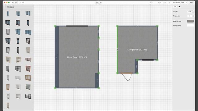 FLOR PLAN: Windows and Doors in Planner 5D | Interior Design tutorial for macOS смотреть онлайн
