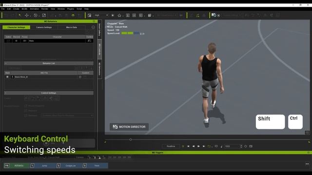 Motion Director Athletic Run Pack - Multidirectional Power and Speed Control | iClone 8 смотреть онлайн