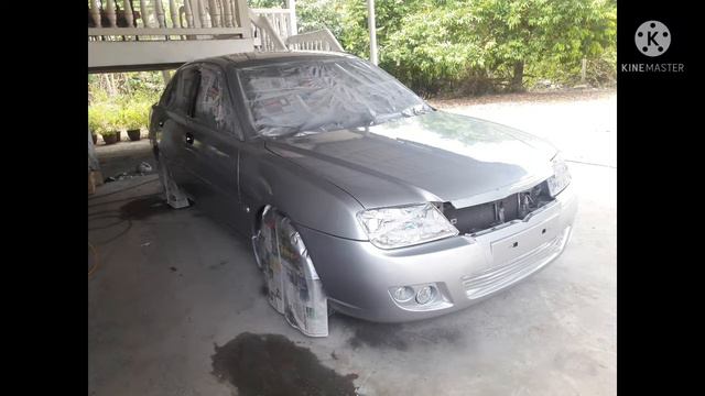 repaint proton waja colour silver S28. смотреть онлайн