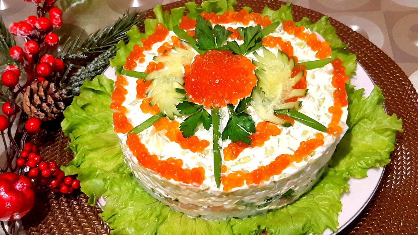 САЛАТ,,ДАРЫ МОРЯ,, смотреть онлайн