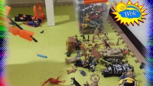 Домашние сражения игрушек ↑ Военные солдатики,  нёрфы, роботы, машины ↑ Обзор игрушек