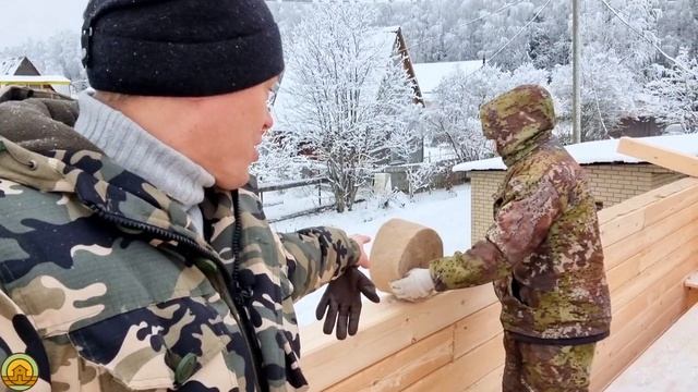 Качество работы Центра Домостроения. Строим дом из бруса 6 на 8. Строгаем брус для внутренних стен смотреть онлайн