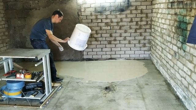 как сделать наливной пол. за 30 минут. одному. смотреть онлайн
