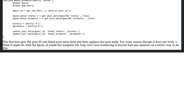 Wordpress: Gravity Forms Update post meta from template смотреть онлайн