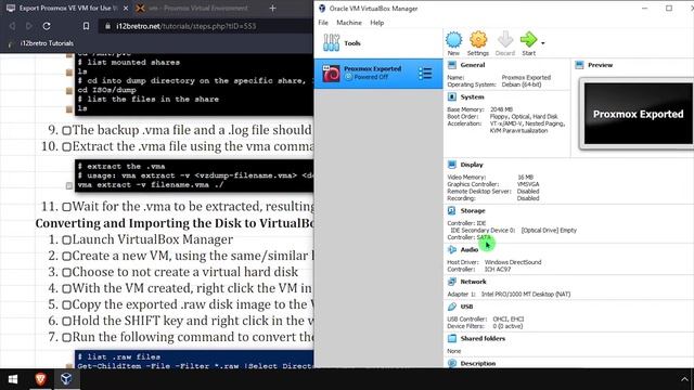 Export Proxmox VE VM for Use With VirtualBox смотреть онлайн